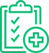 Icon of clipboard with check marks for prior authorization information