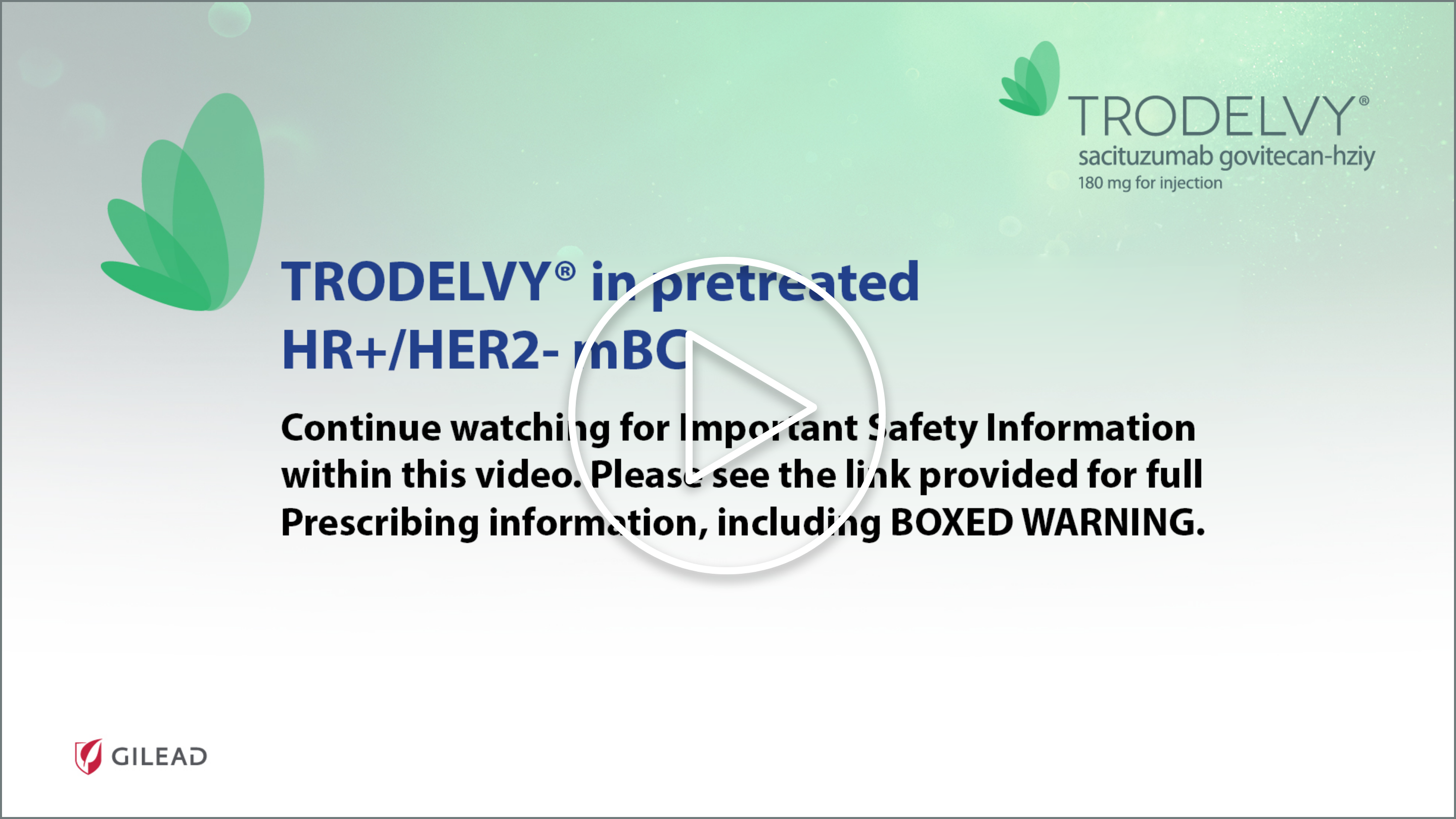 TRODELVY® (sacituzumab govitecan-hziy) Adam Brufsky video about TROPiCS-02 trial